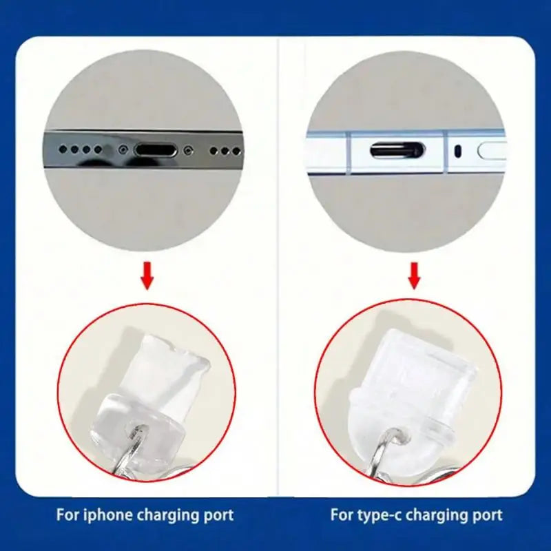 Sakura Flowers Phone Dust Plug Accessories Decoration Hanging Pendant For IPhone For Type-C Charging Port