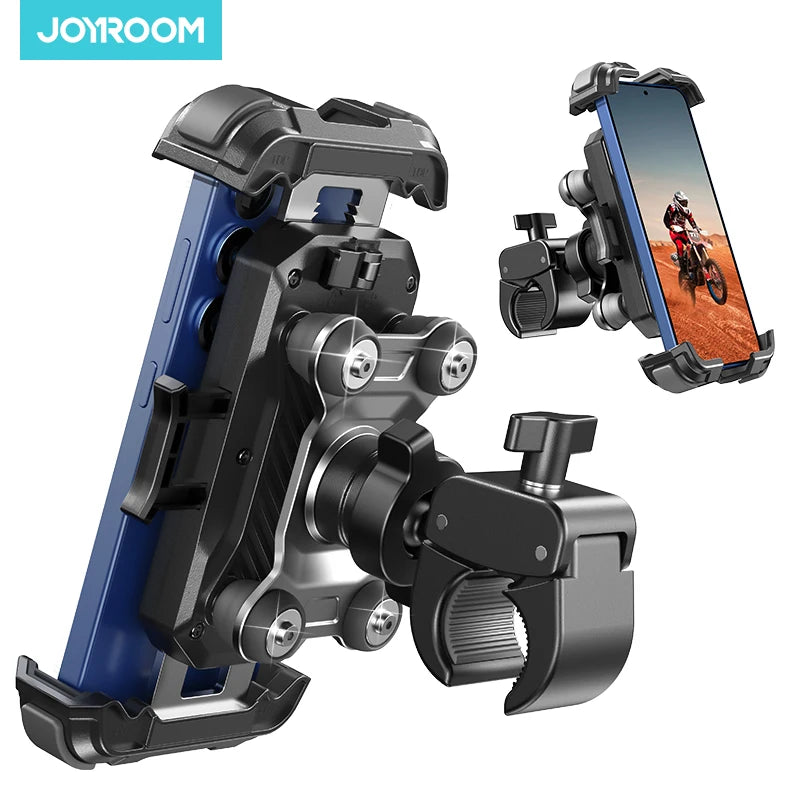 Joyroom Motorcycle Phone Mount Anti Vibration Phone Holder for Motorcycle Handlebar Bike Phone Mount for iPhone for 4.7-7” Phone